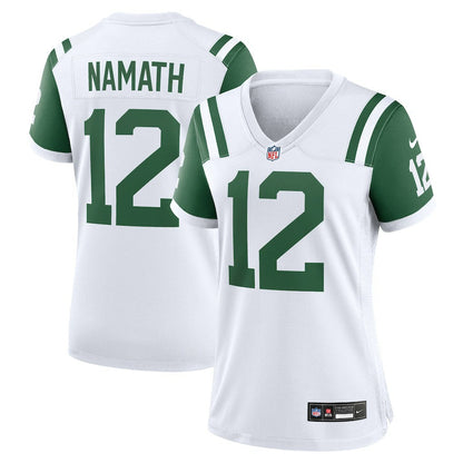 Joe Namath New York Jets Women's Classic Alternate Retired Player Game Jersey - White | Nike for sale