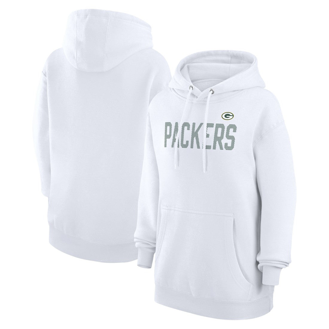 Green Bay Packers G-III 4Her by Carl Banks Women's Dot Print Pullover Hoodie - White cheap