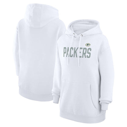 Green Bay Packers G-III 4Her by Carl Banks Women's Dot Print Pullover Hoodie - White cheap