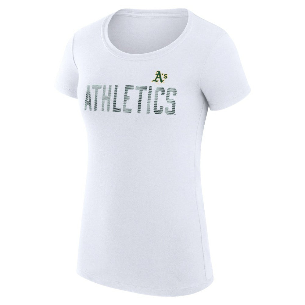 Athletics G-III 4Her by Carl Banks Women's Super-Slim Fit Lightweight Dot Print T-Shirt - White