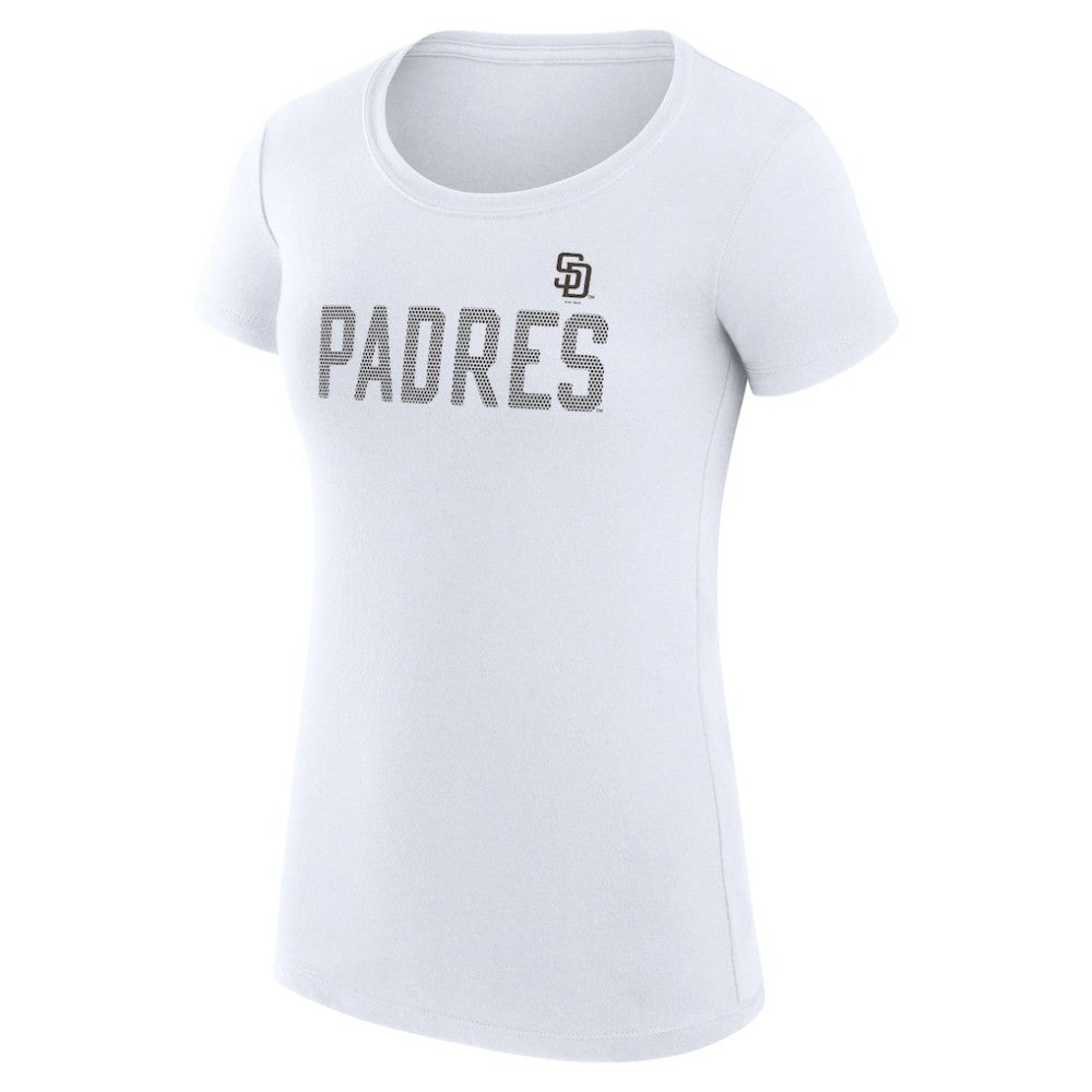 San Diego Padres G-III 4Her by Carl Banks Women's Super-Slim Fit Lightweight Dot Print T-Shirt - White