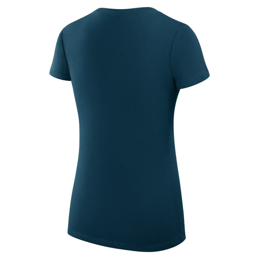 Tampa Bay Rays G-III 4Her by Carl Banks Women's Super-Slim Fit Lightweight Dot Print V-Neck T-Shirt - Navy