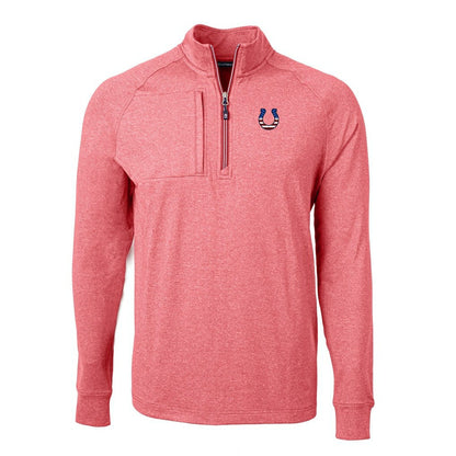 Indianapolis Colts Cutter & Buck Big & Tall Adapt Eco Knit Quarter-Zip Pullover Top - Heather Red sale