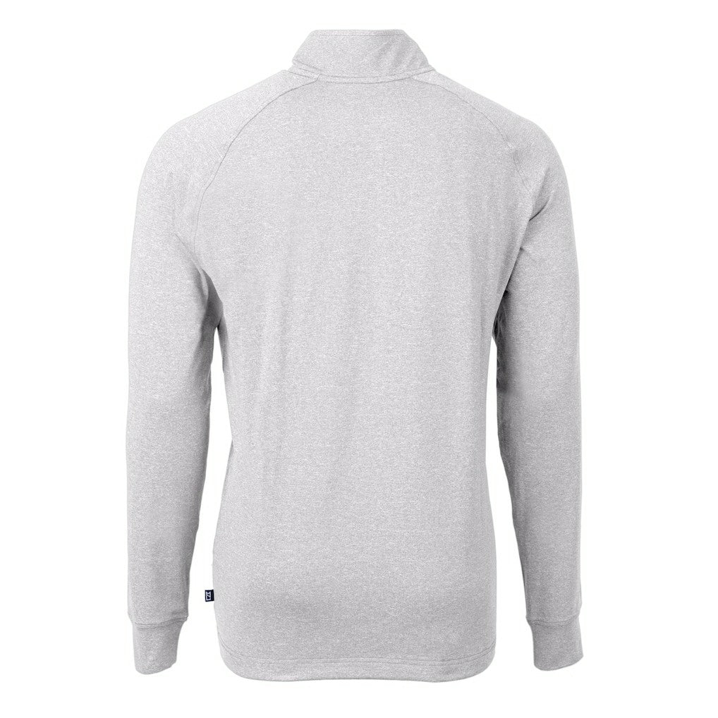 Kansas City Chiefs Cutter & Buck Big & Tall Adapt Eco Knit Quarter-Zip Pullover Top - Heather Gray on sale