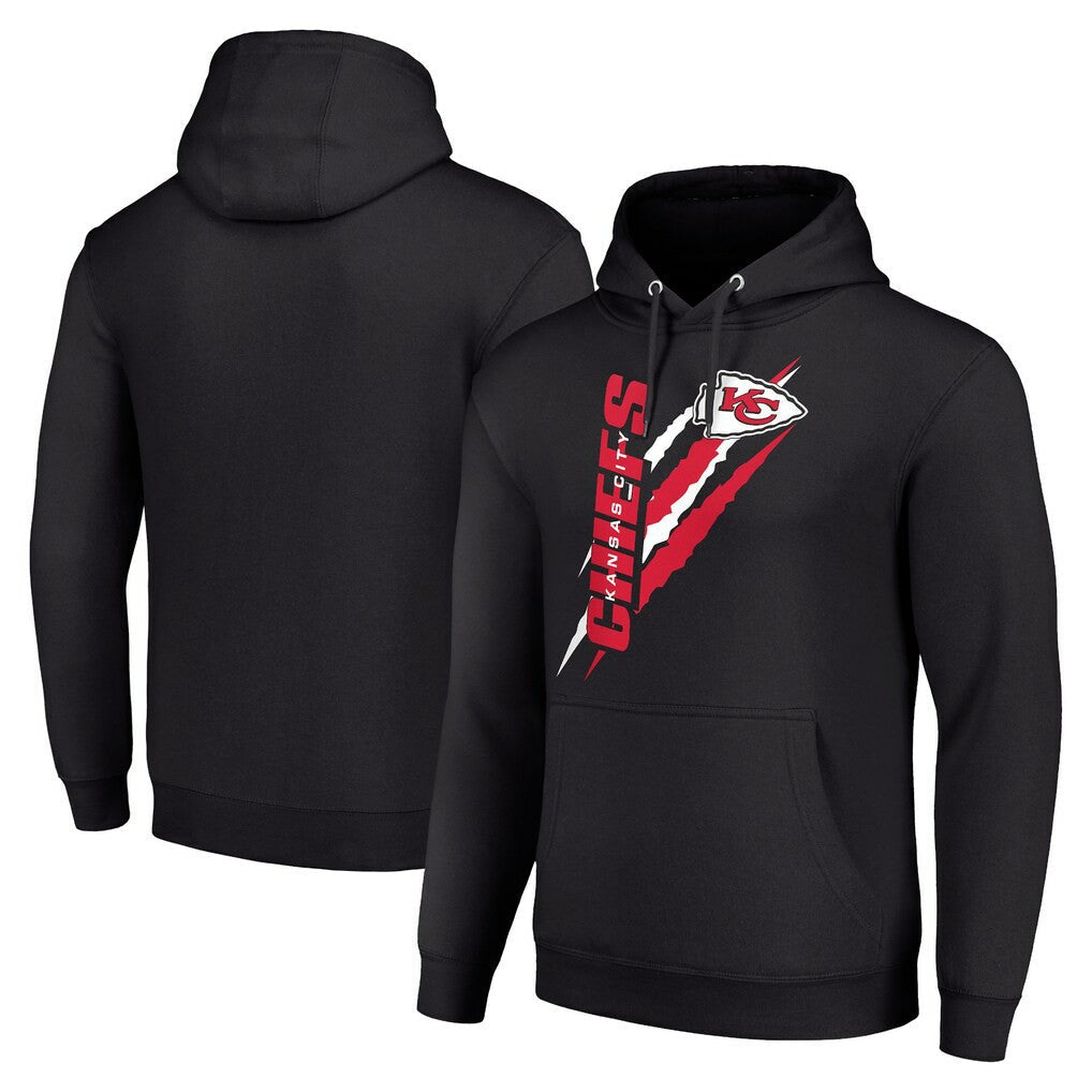 Kansas City Chiefs Starter Unisex Color Scratch Fleece Pullover Hoodie - Black online