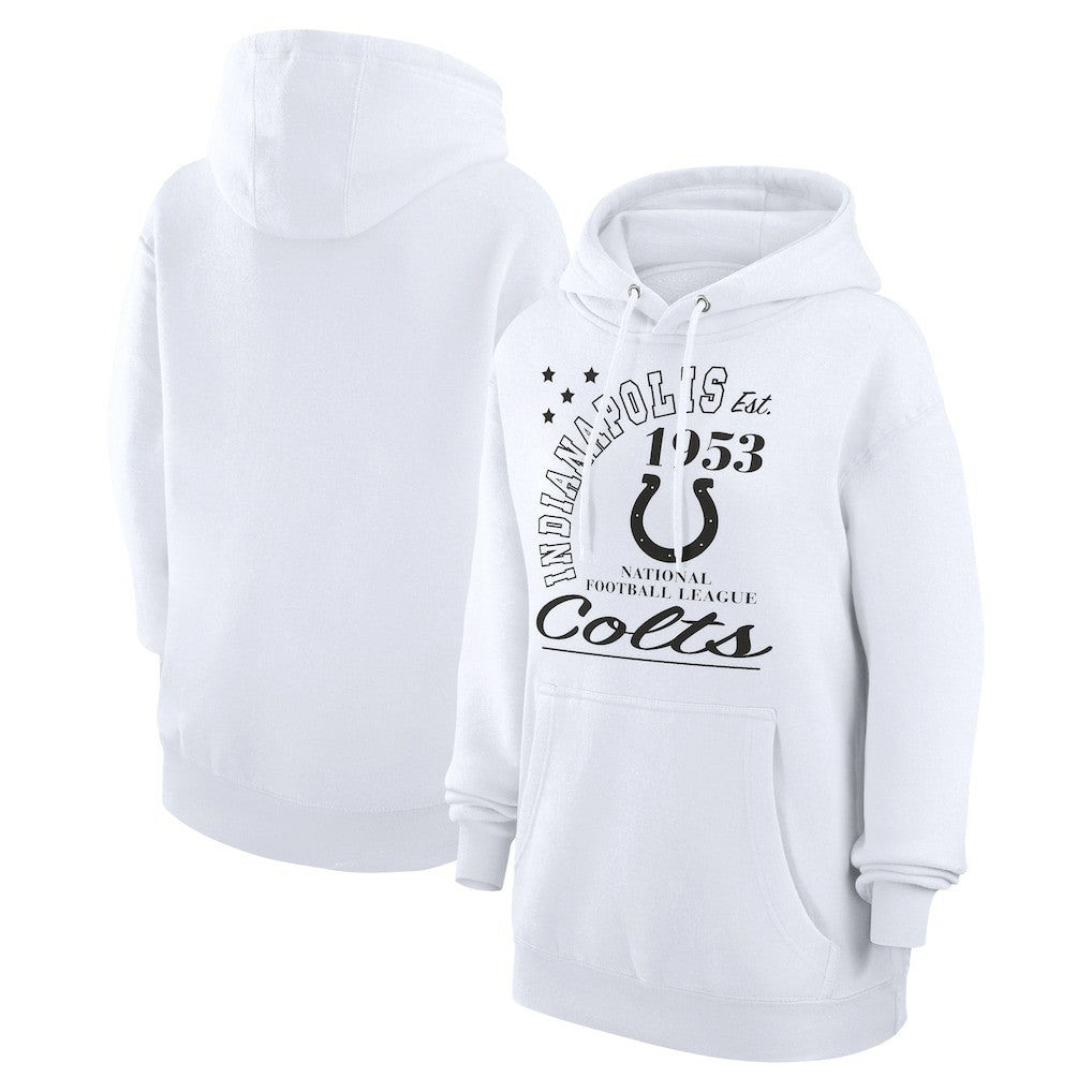Indianapolis Colts Starter Unisex Arch Team Fleece Pullover Hoodie - White for sale