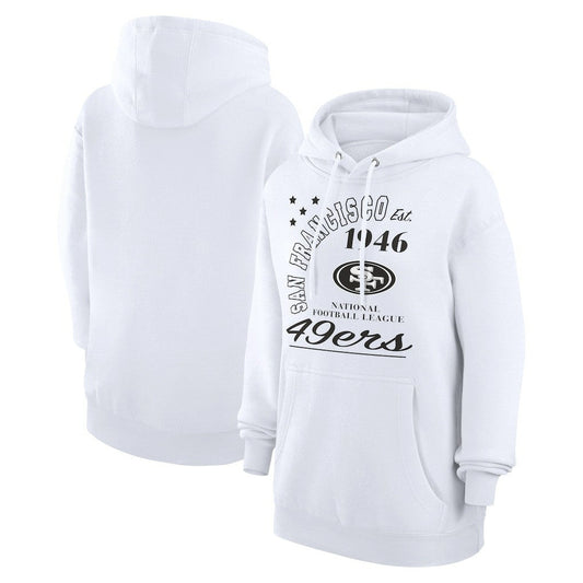 San Francisco 49ers Starter Unisex Arch Team Fleece Pullover Hoodie - White on sale