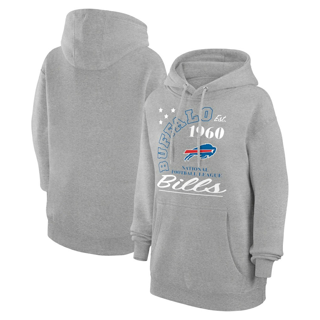 Buffalo Bills Starter Unisex Arch Team Fleece Pullover Hoodie - Heather Gray sale