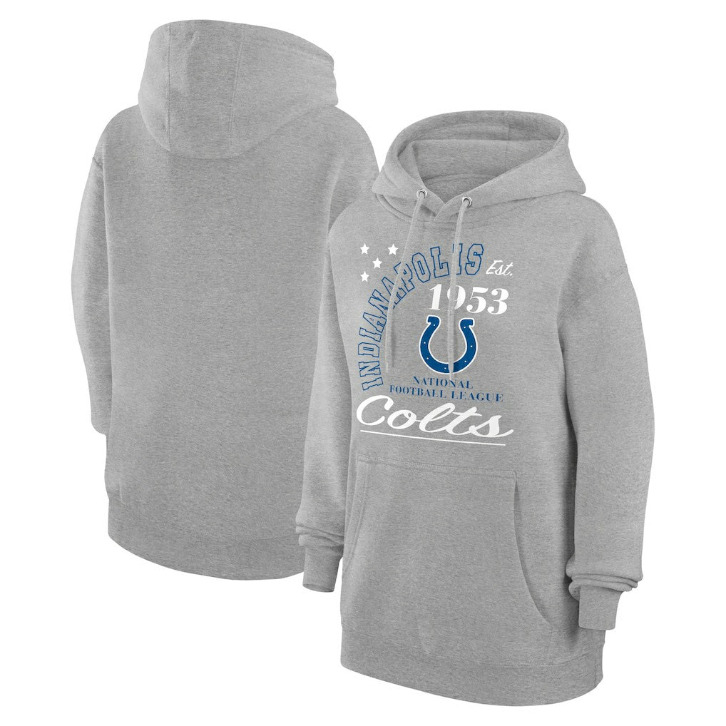 Indianapolis Colts Starter Unisex Arch Team Fleece Pullover Hoodie - Heather Gray for sale