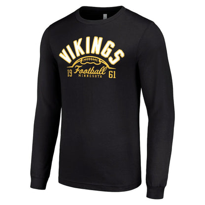 Minnesota Vikings Starter Half Ball Team Long Sleeve T-Shirt - Black online