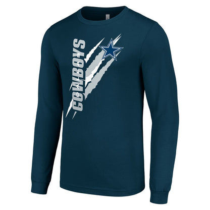 Dallas Cowboys Starter Color Scratch Long Sleeve T-Shirt - Navy online
