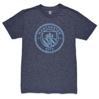 Manchester City Color Crest Twisted Tri-Blend T-Shirt - Heather Navy sale