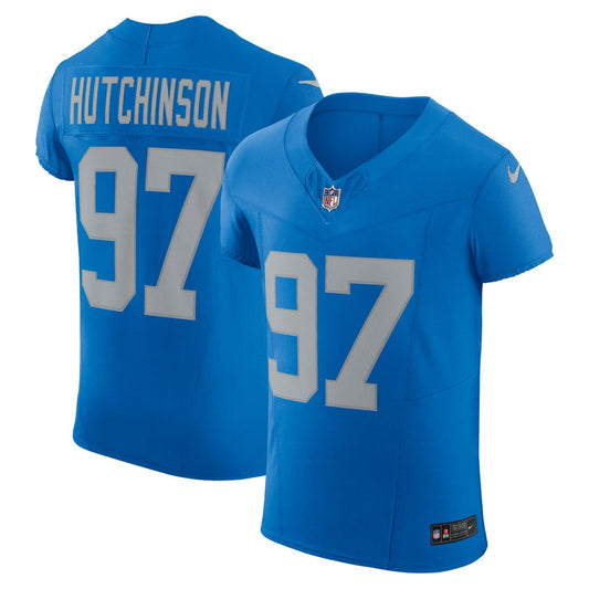 Aidan Hutchinson Detroit Lions Alternate Vapor F.U.S.E. Elite Jersey - Blue | Nike sale