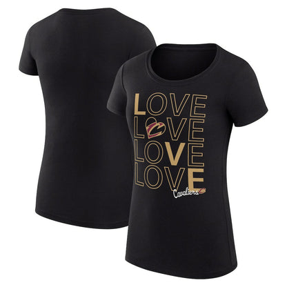 Cleveland Cavaliers G-III 4Her by Carl Banks Women's Super-Slim Fit Lightweight Basketball Love T-Shirt sale - Black cheap