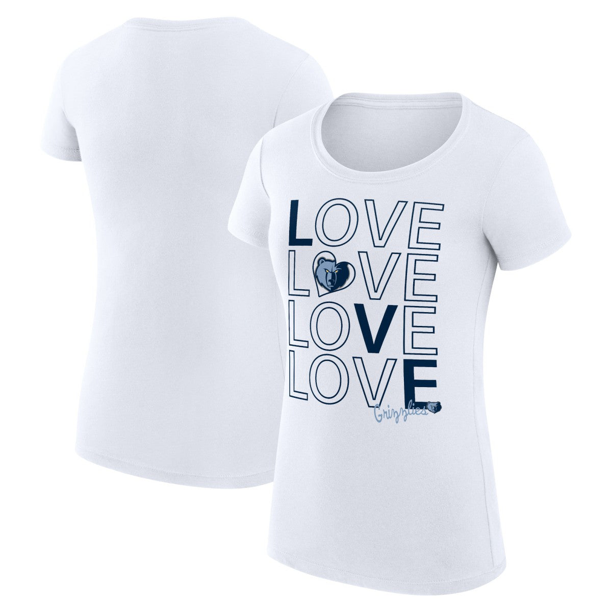 Memphis Grizzlies G-III 4Her by Carl Banks Women's Super-Slim Fit Lightweight Basketball Love T-Shirt - White on sale
