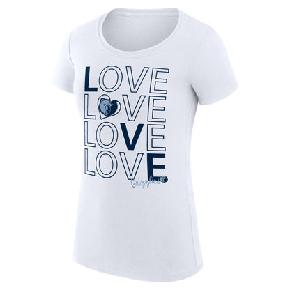 Memphis Grizzlies G-III 4Her by Carl Banks Women's Super-Slim Fit Lightweight Basketball Love T-Shirt - White on sale