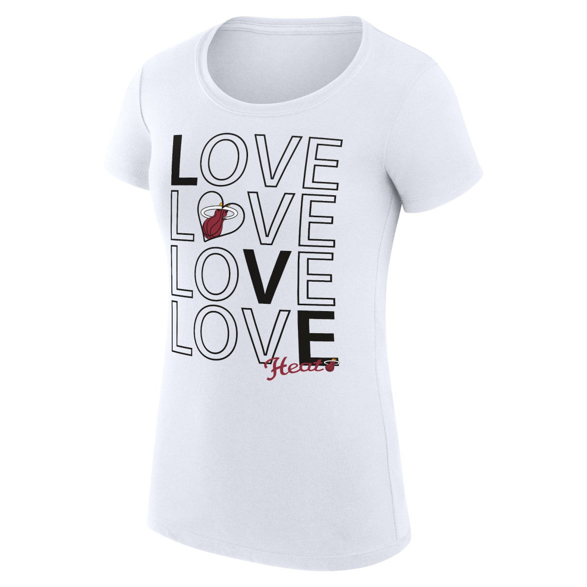 Miami Heat G-III 4Her by Carl Banks Women's Super-Slim Fit Lightweight Basketball Love T-Shirt - White shop