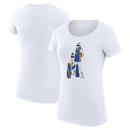 Golden State Warriors G-III 4Her by Carl Banks Women's Super-Slim Fit Lightweight Basketball Girls T-Shirt sale - White on sale