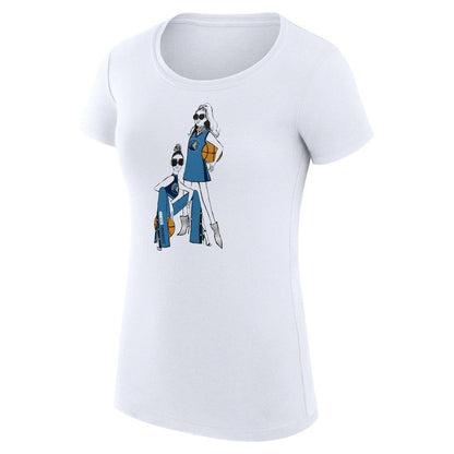 Minnesota Timberwolves G-III 4Her by Carl Banks Women's Super-Slim Fit Lightweight Basketball Girls T-Shirt - White discount