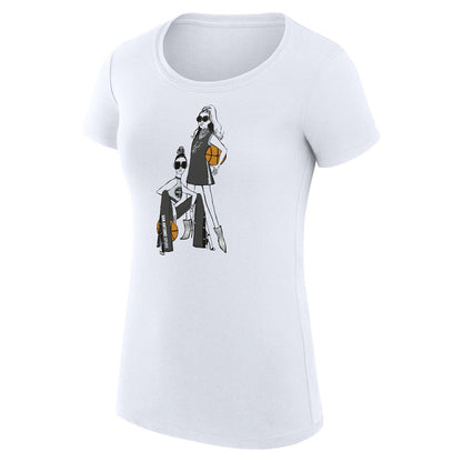San Antonio Spurs G-III 4Her by Carl Banks Women's Super-Slim Fit Lightweight Basketball Girls T-Shirt - White for sale