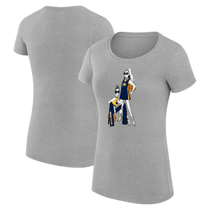 Indiana Pacers G-III 4Her by Carl Banks Women's Super-Slim Fit Lightweight Basketball Girls T-Shirt - Heather Gray outlet