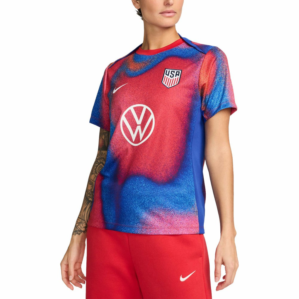 USMNT Women's 2024 Academy Pro Pre-Match Top - Red | Nike shop