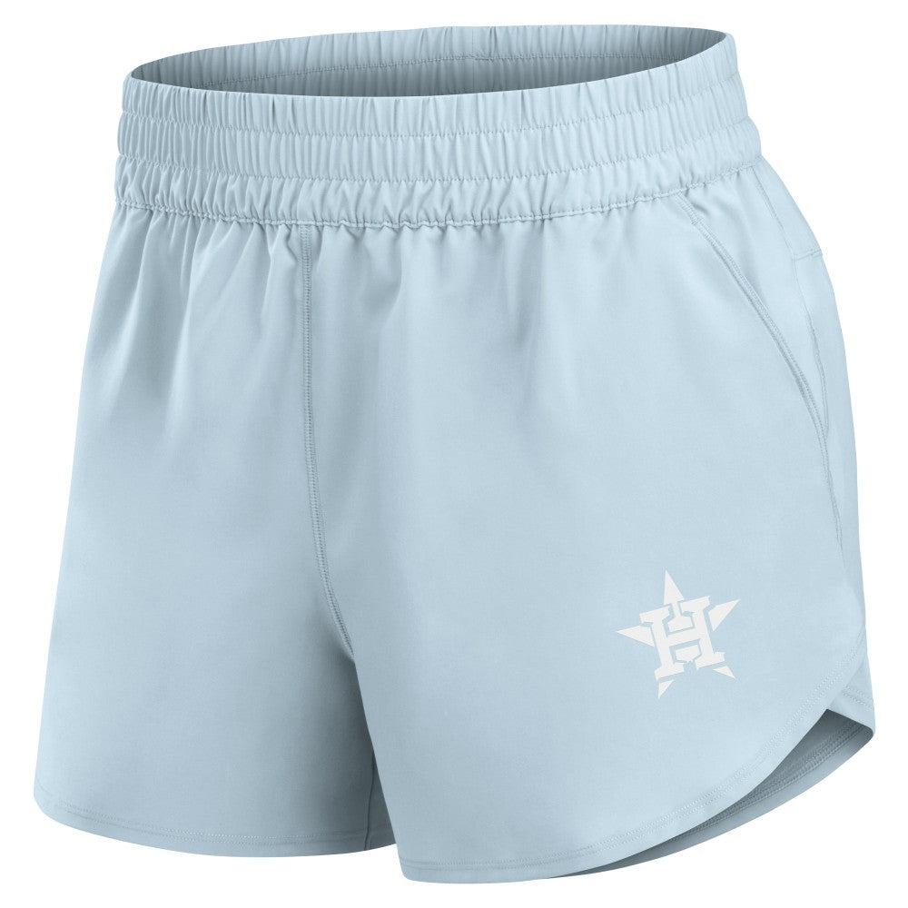 Houston Astros Women's Studio Woven Vibe Shorts - Light Blue