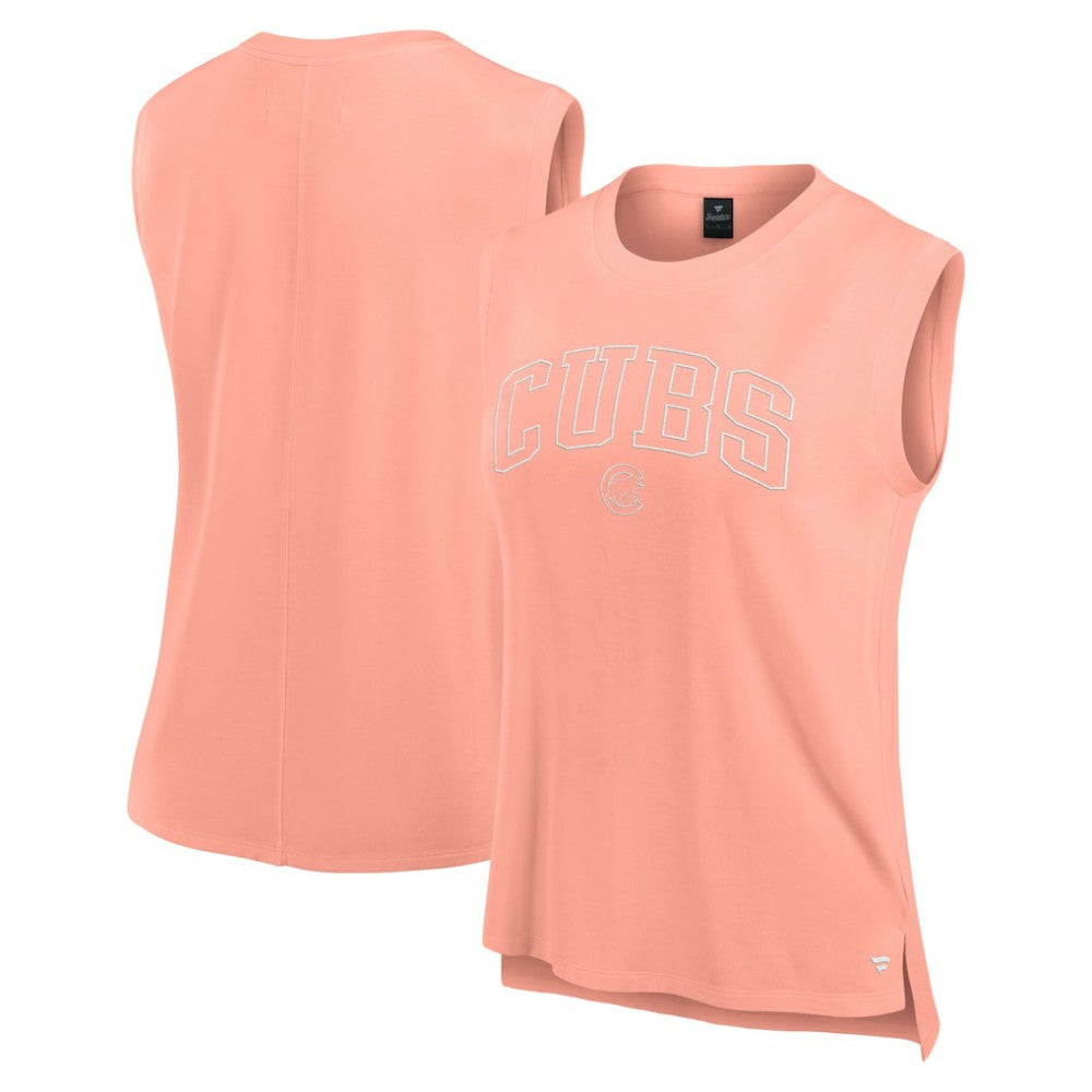 Chicago Cubs Women's Studio Gym Tank Top - Coral