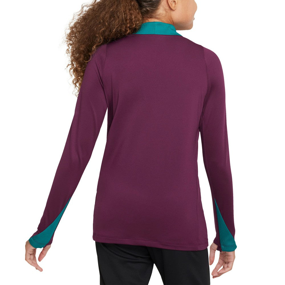 Paris Saint-Germain Youth 2024/25 Strike Drill Quarter-Zip Long Sleeve Performance Training Top - Burgundy | Nike shop