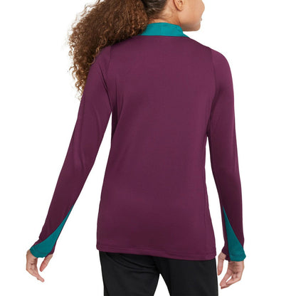 Paris Saint-Germain Youth 2024/25 Strike Drill Quarter-Zip Long Sleeve Performance Training Top - Burgundy | Nike shop