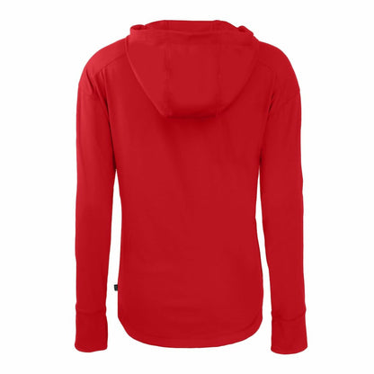 San Francisco 49ers Cutter & Buck Women's Throwback Daybreak Eco Recycled Half-Zip Hoodie - Scarlet discount