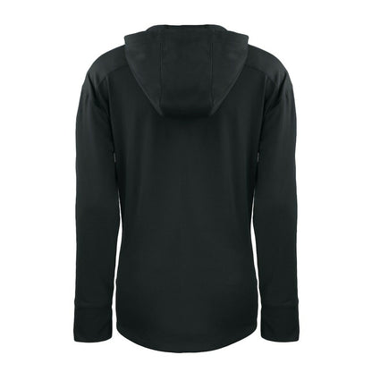 San Francisco 49ers Cutter & Buck Women's Throwback Daybreak Eco Recycled Half-Zip Hoodie - Black discount