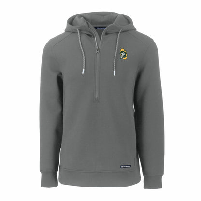Green Bay Packers Cutter & Buck Throwback Roam Eco Half-Zip Recycled Pullover Hoodie - Gray online