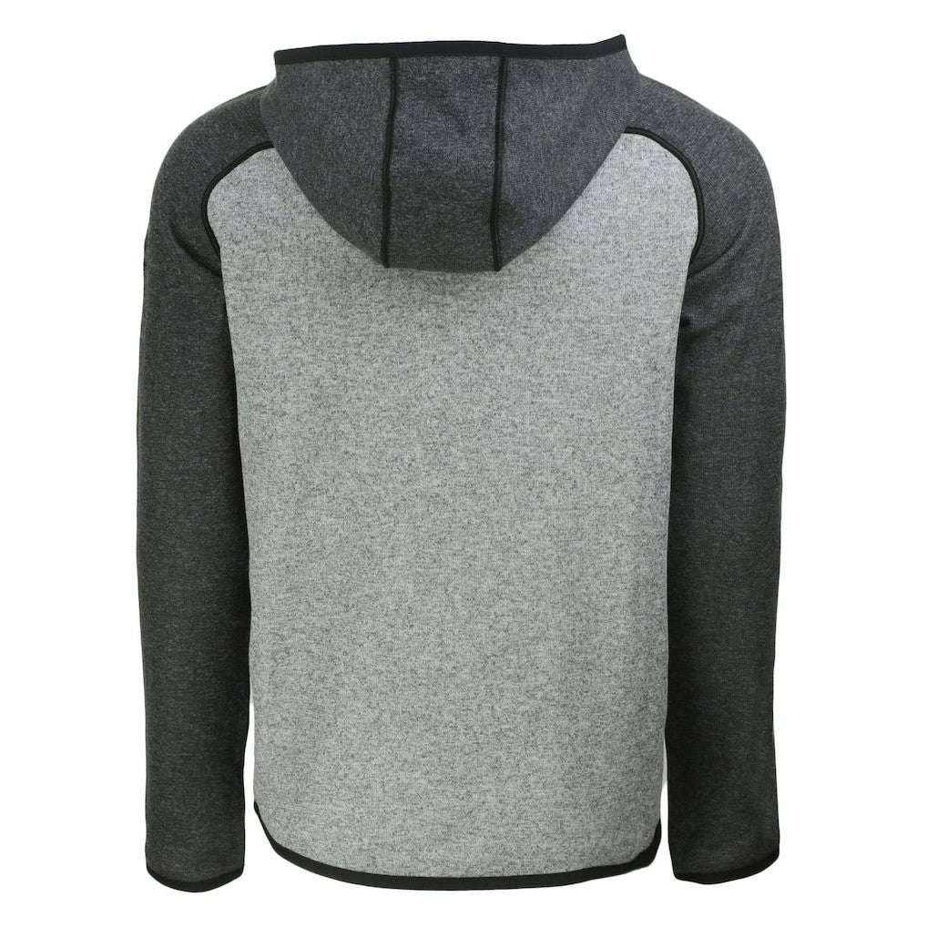 Indianapolis Colts Cutter & Buck Throwback Mainsail Sweater-Knit Full-Zip Hoodie - Heather Gray/Heather Charcoal discount