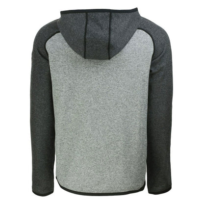 San Francisco 49ers Cutter & Buck Throwback Mainsail Sweater-Knit Full-Zip Hoodie - Heather Gray/Heather Charcoal sale