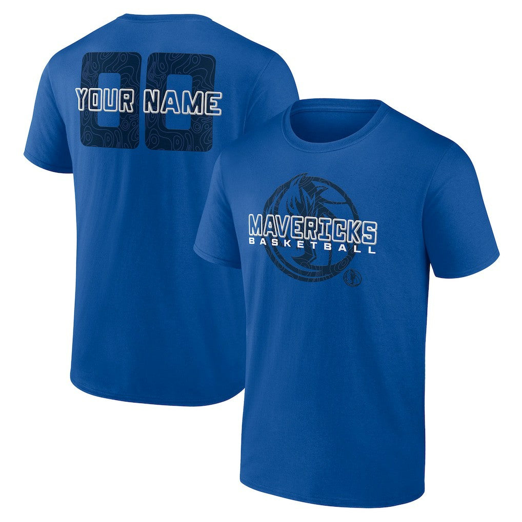 Dallas Mavericks Stellar Personalized Name & Number T-Shirt sale - Blue outlet