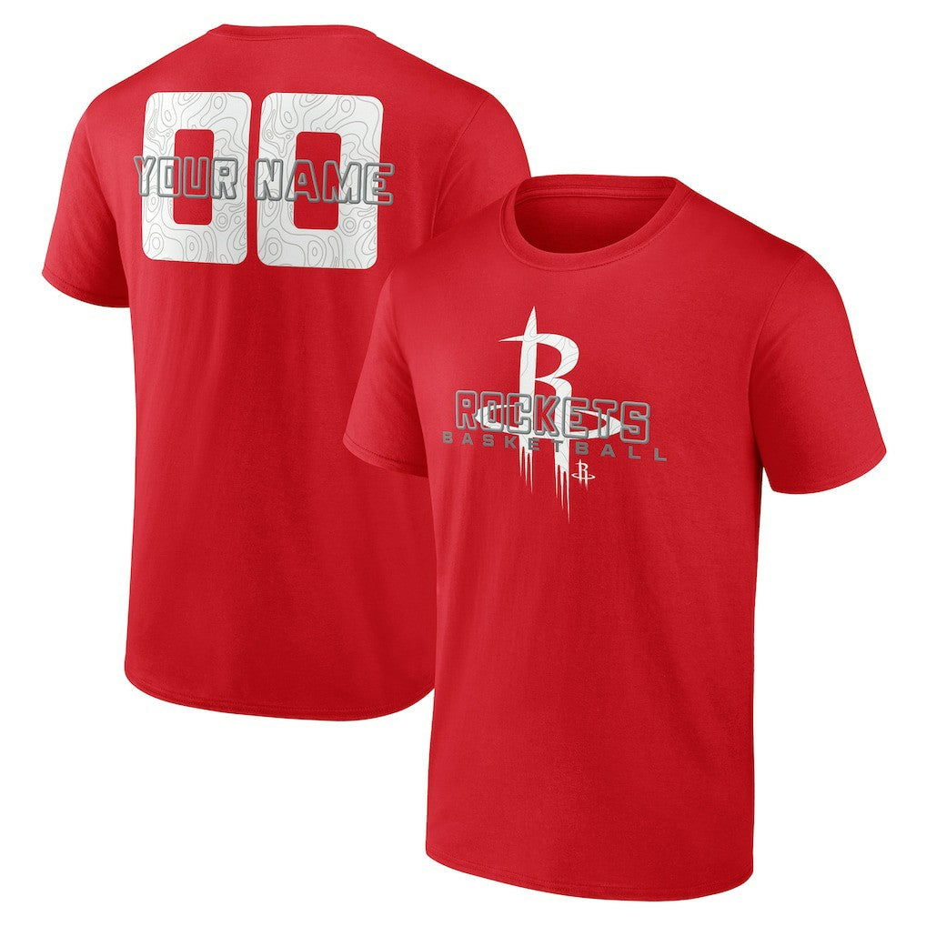 Houston Rockets Stellar Personalized Name & Number T-Shirt - Red discount