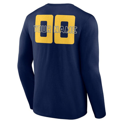 Indiana Pacers Stellar Personalized Name & Number Long Sleeve T-Shirt - Navy for sale