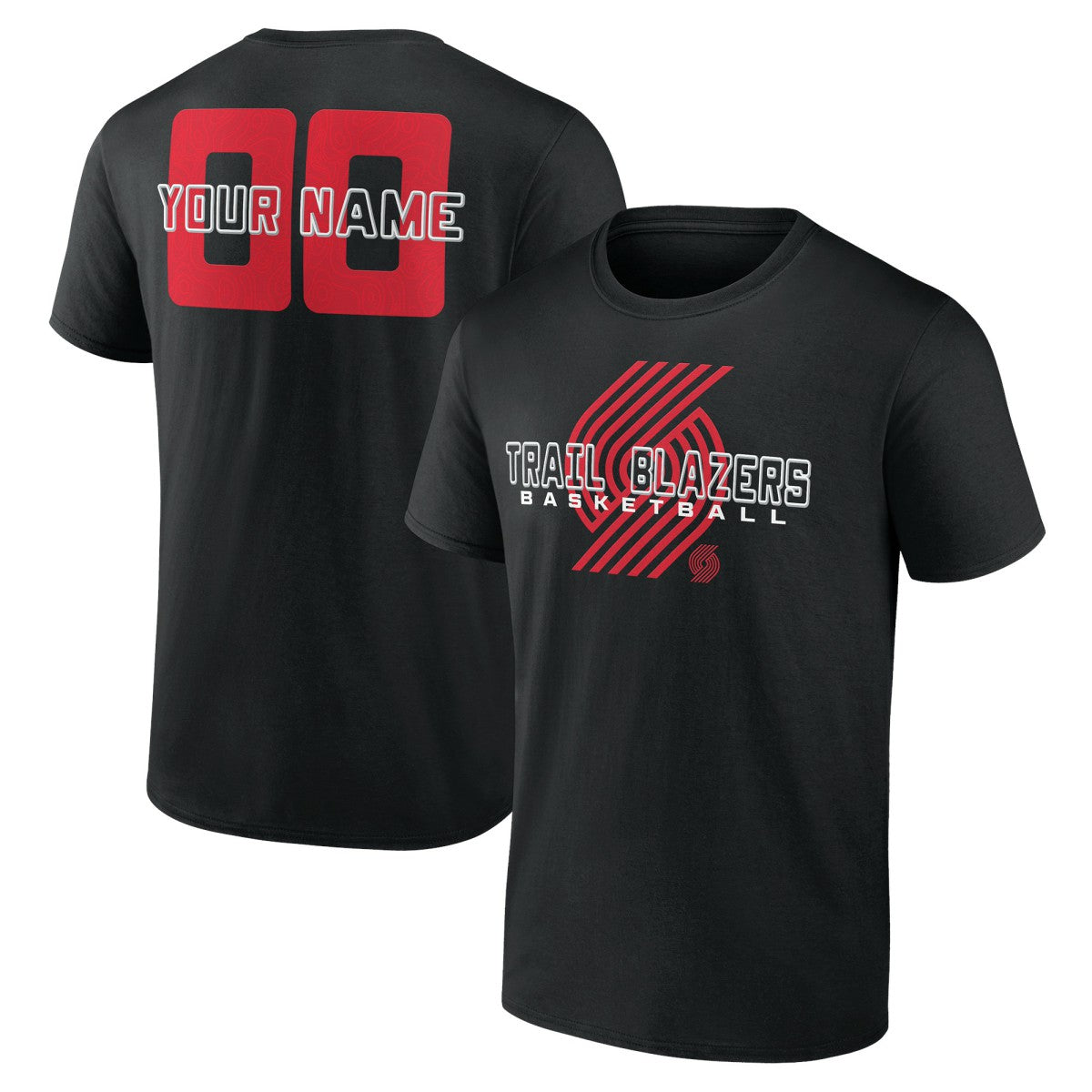 Portland Trail Blazers Stellar Personalized Name & Number T-Shirt - Black shop