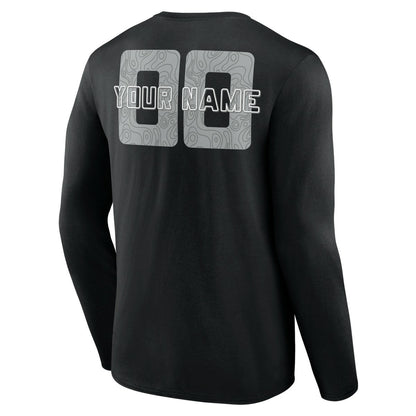 San Antonio Spurs Stellar Personalized Name & Number Long Sleeve T-Shirt - Black cheap