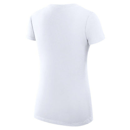 Cleveland Guardians G-III 4Her by Carl Banks Women's Super-Slim Fit Lightweight Love Graphic Team V-Neck T-Shirt - White