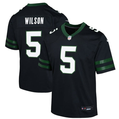 Garrett Wilson New York Jets Youth Game Jersey - Black | Nike for sale