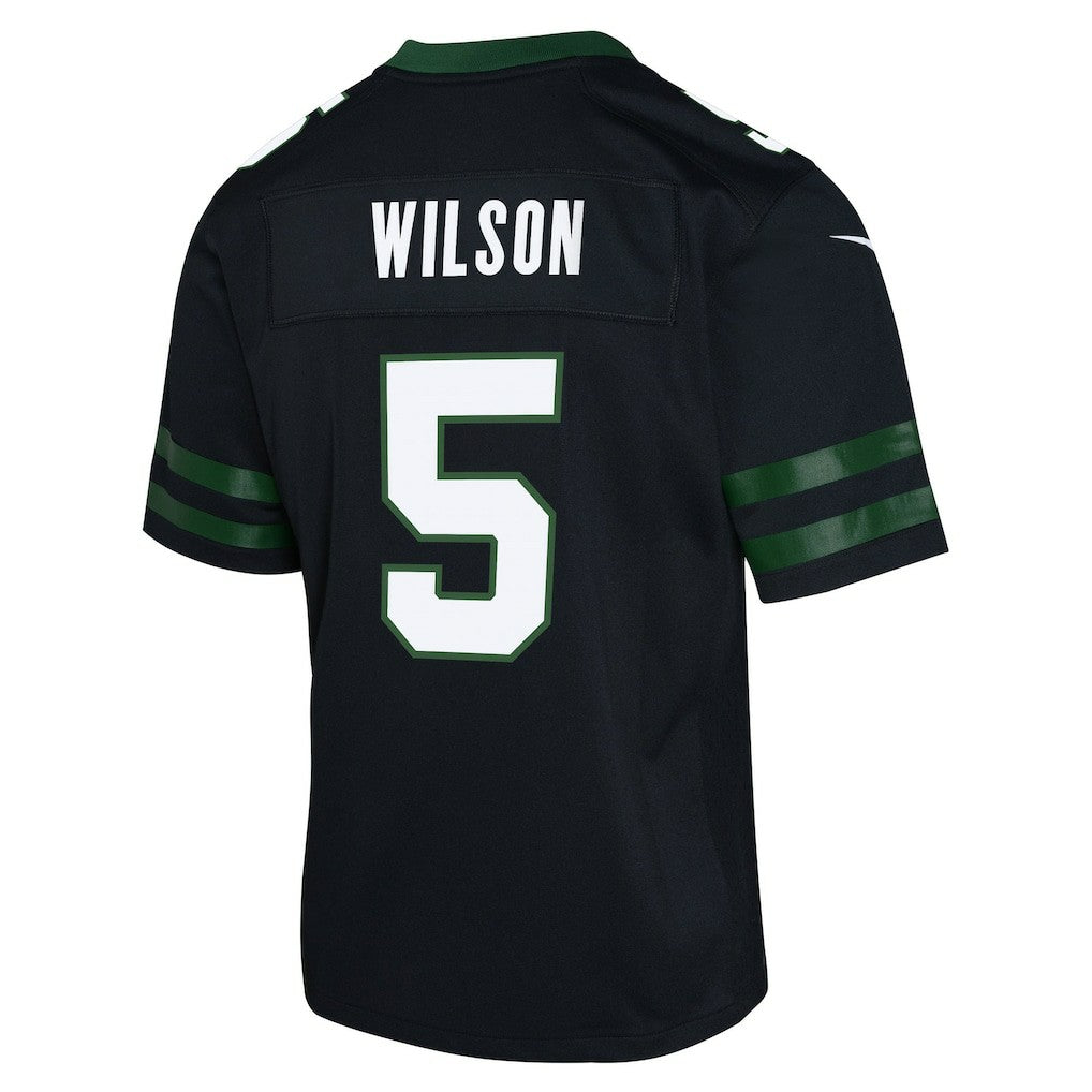 Garrett Wilson New York Jets Youth Game Jersey - Black | Nike for sale