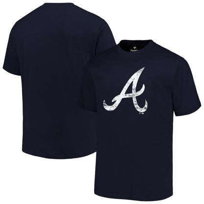 Atlanta Braves Profile Big & Tall Primary Logo T-Shirt - Navy