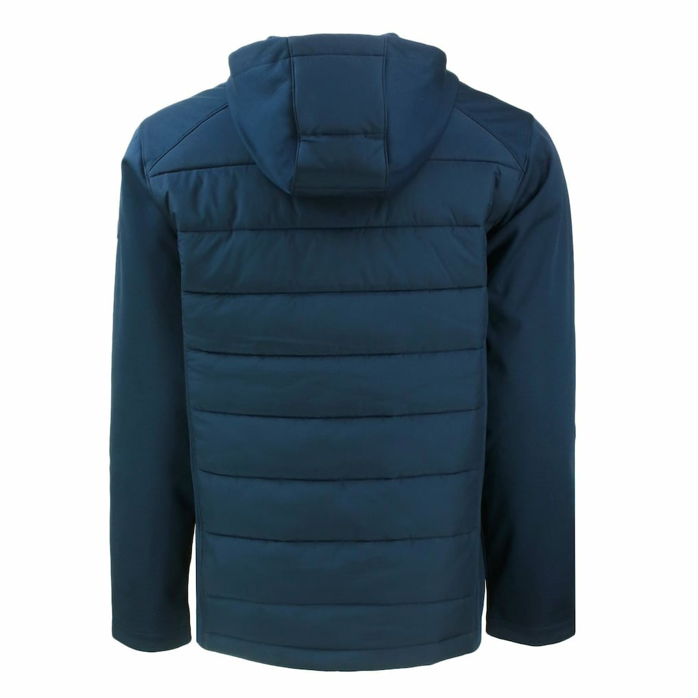 Buffalo Bills Cutter & Buck Helmet Evoke Hybrid Eco Softshell Recycled Full-Zip Hoodie Jacket - Navy sale