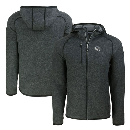 Indianapolis Colts Cutter & Buck Helmet Mainsail Sweater-Knit Full-Zip Hoodie - Heather Charcoal on sale