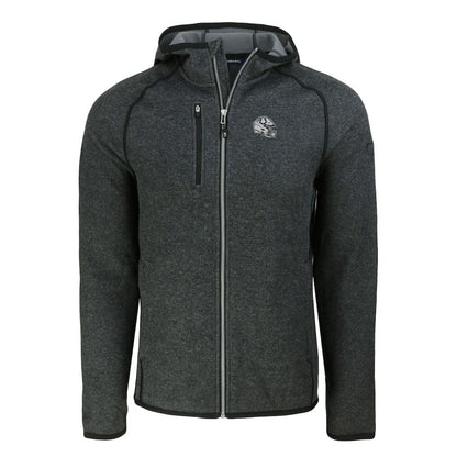 Indianapolis Colts Cutter & Buck Helmet Mainsail Sweater-Knit Full-Zip Hoodie - Heather Charcoal on sale