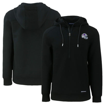 Buffalo Bills Cutter & Buck Helmet Roam Eco Half-Zip Recycled Pullover Hoodie - Black online