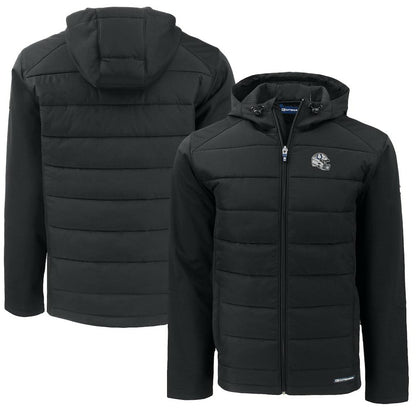 Indianapolis Colts Cutter & Buck Helmet Big & Tall Evoke Hybrid Eco Softshell Recycled Full-Zip Hoodie Jacket - Black discount