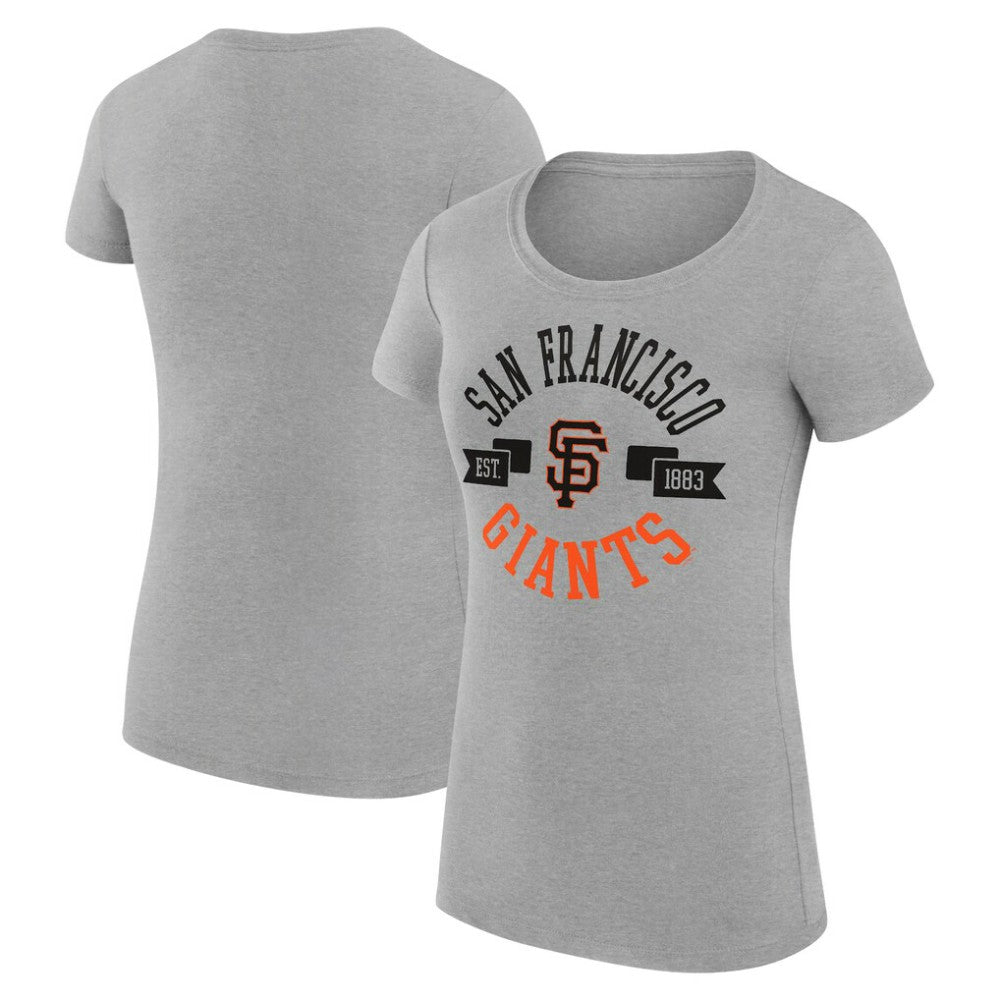 San Francisco Giants G-III 4Her by Carl Banks Women's Super-Slim Fit Lightweight City Graphic T-Shirt - Heather Gray